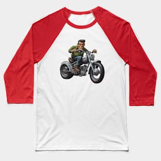 Crazy Biker. Baseball T-Shirt